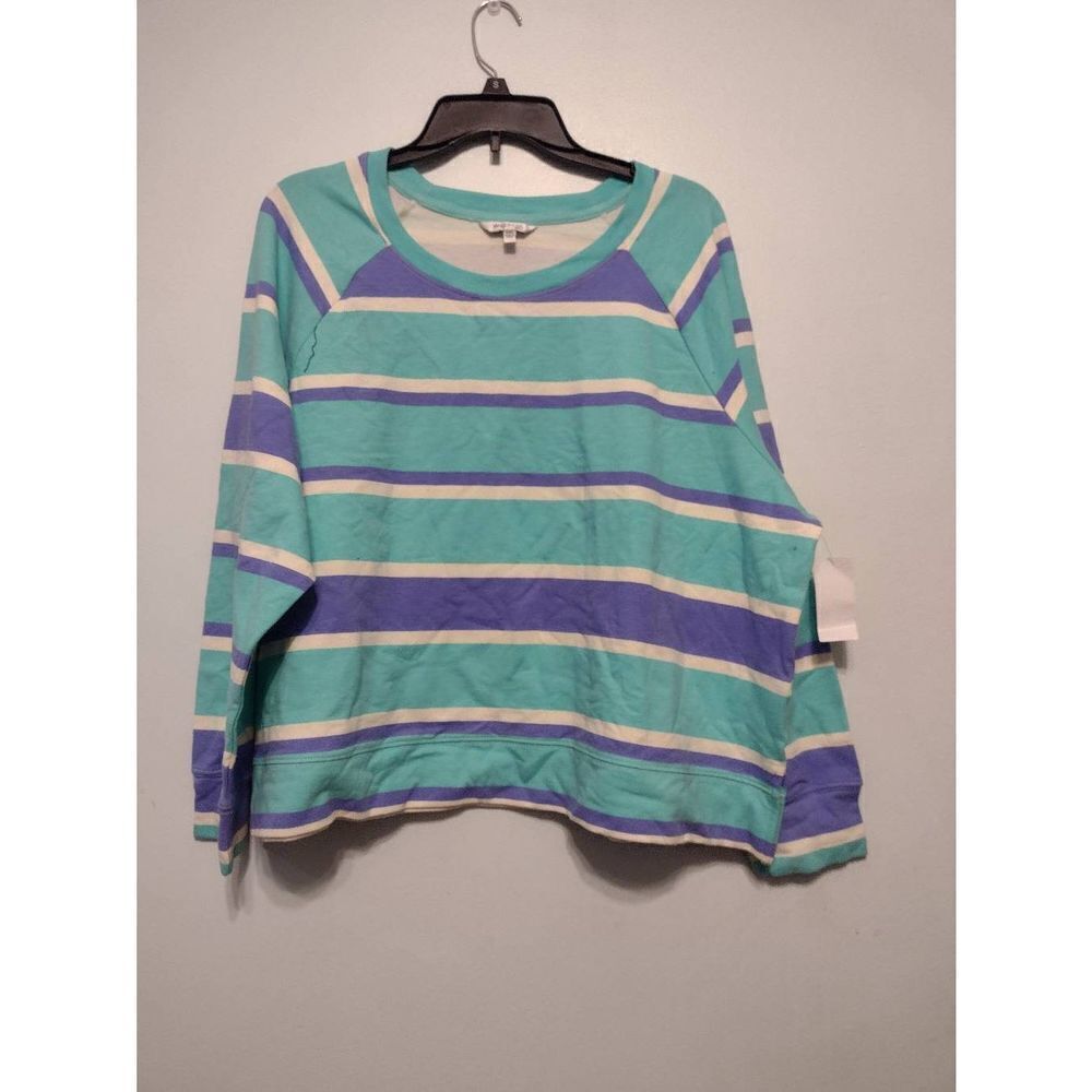 Wildfox XXL Blue Stripe Sweatshirt